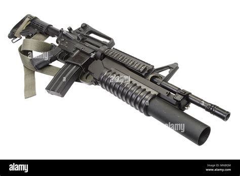 M4 Carbine Equipped With An M203 Grenade Launcher Stock Photo Alamy