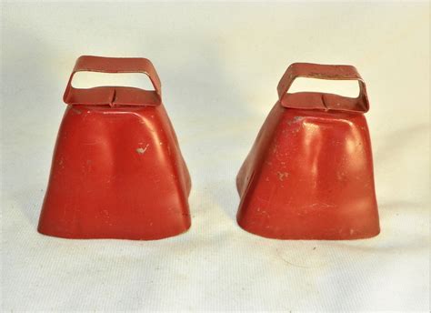 Pair Of Vintage Red Cow Bells In 2020 Cow Bell Antique Collection