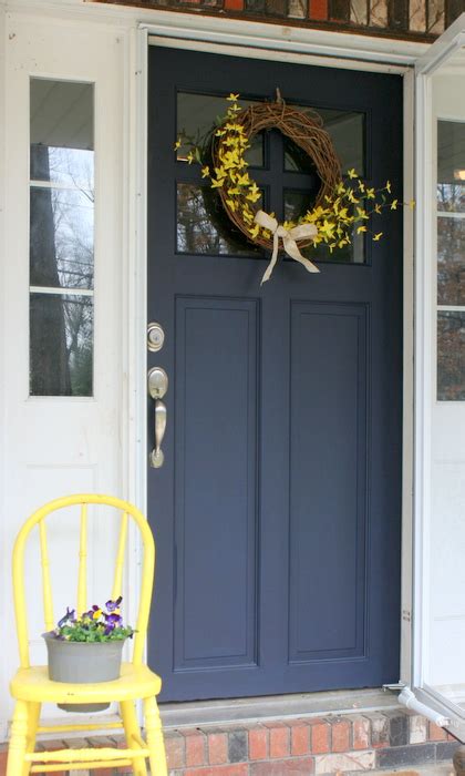 Front doors have become the new accent wall. Front Door Makeover with General Finishes Milk Paint ...