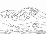 Coloring Mountain Mountains Scene Rocky Scenery Drawing Colouring Adult Adults Drawings Colorado Aubrey Clipart Sheet Getdrawings Printables Popular Coloringhome Pdf sketch template