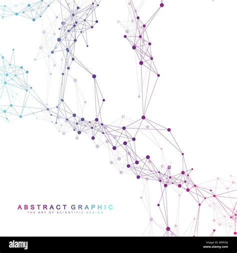 Geometric Abstract Vector With Connected Line And Dots Global Network