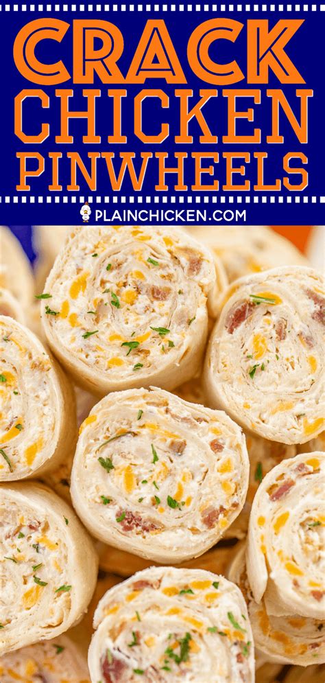They are easy to eat since the servings. Crack Chicken Pinwheels - Football Friday | Plain Chicken®