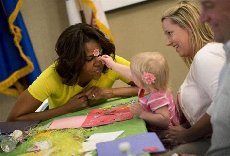First Lady Michelle Obama Visits Fisher House At Walter Reed With