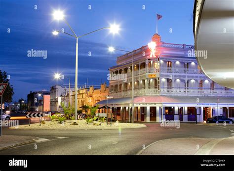 The Heritage Hotel In The Evening Quay Street Rockhampton Queensland