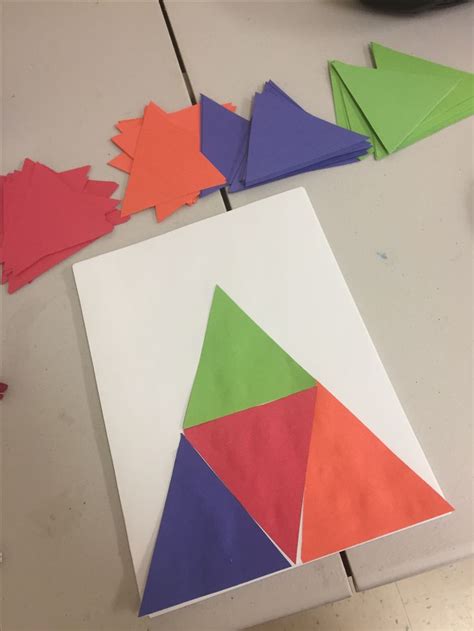 Four Triangles Make A Triangle Preschool Activity Preschool Art