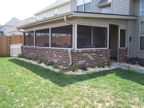 We Built This Screen Porch With A Brick Base Wall Wood Porches