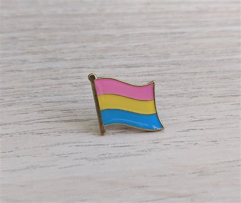 Pansexual Flag Enamel Pin Pansexual Pride Pin Pan Pins Etsy Canada
