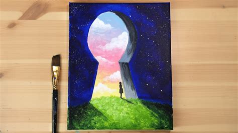 Key To My Dreams Acrylic Painting Easy Step By Step How To Paint