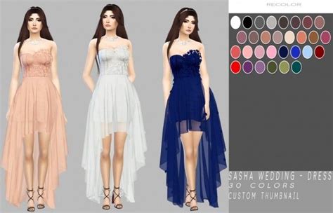 Sasha Wedding Dress By Simply Simming For The Sims 4 Sims 4 Dresses