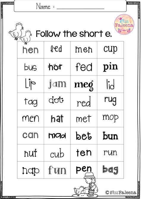 First Grade Vocabulary Worksheets