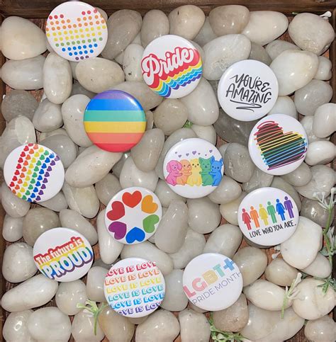 Pride Buttons Pride Pins Pride Month Rainbow Button Etsy