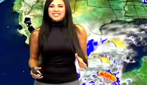 weather girl goes viral after she revealed a little more than she intended to the sun