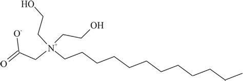 Chemical Formula Of Lauryl Betaine Download Scientific Diagram