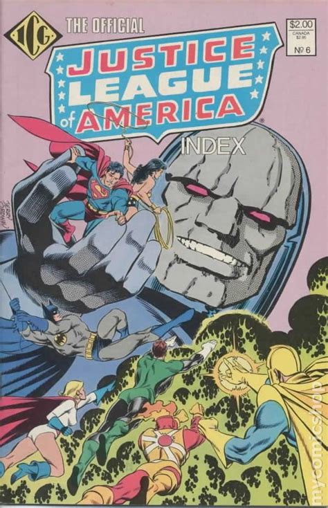Official Justice League Of America Index 1986 Comic Books