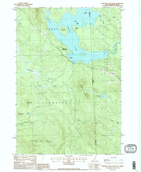 Usgs Topo Map New Hampshire Nh Umbagog Lake South 329836 1988 24000