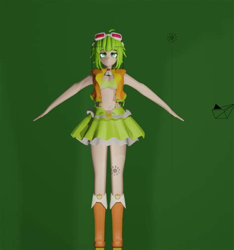 Gumi 3d Model On Blender Rvocaloid