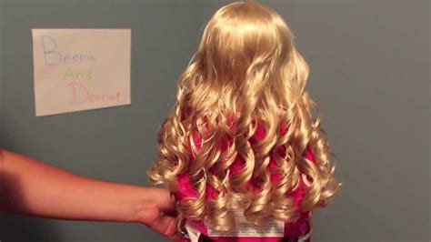 How To Curl Your American Girl Dolls Hairs With Curly Hair Youtube
