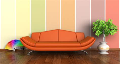 Living Room With Sofa And Warm Tones On Wall Background Hd Picture 01