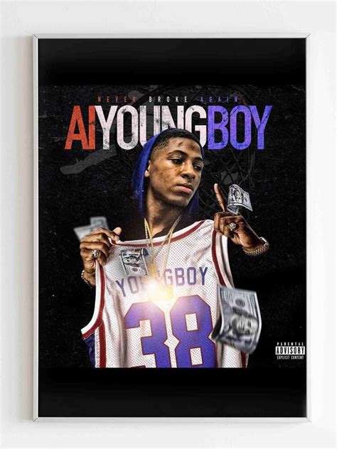 Youngboy Never Broke Again 38 Nba Poster In 2020 Music Album Covers