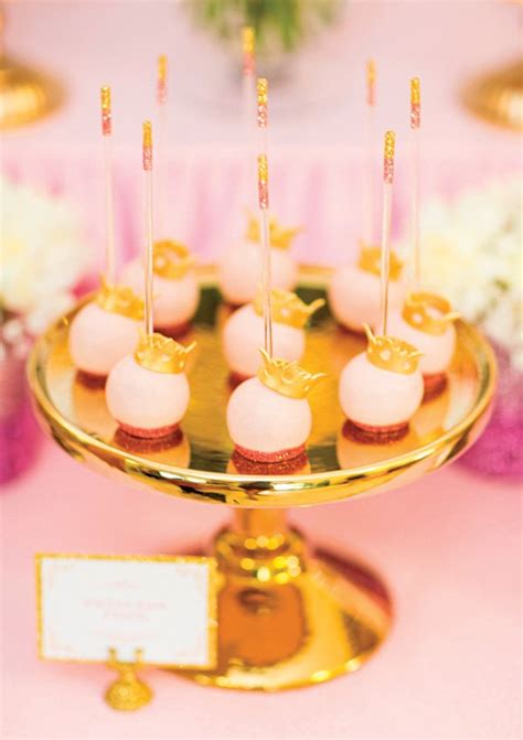 Royal Princess 1st Birthday Party Dessert Table Pink And Gold