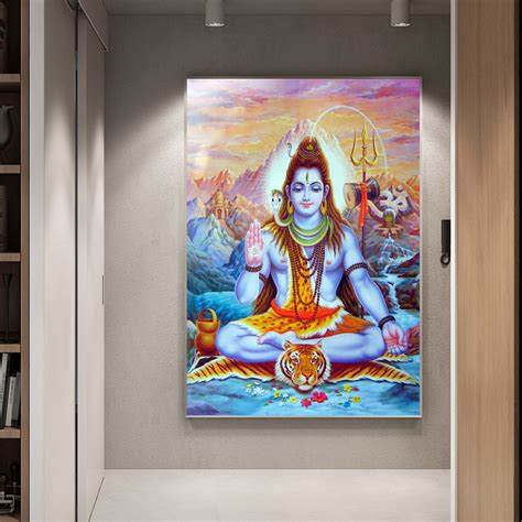Tantra Shiva And Shakti Wall Art Canvas Prints Hindu Gods Pop Art