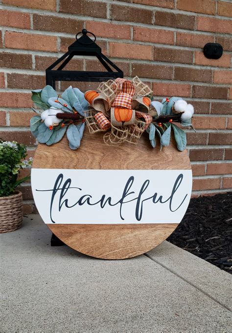 Fall Door Hanger Fall Wreath Wood Door Hanger Front Door Etsy