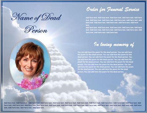 Funeral Brochure Template Word Templates
