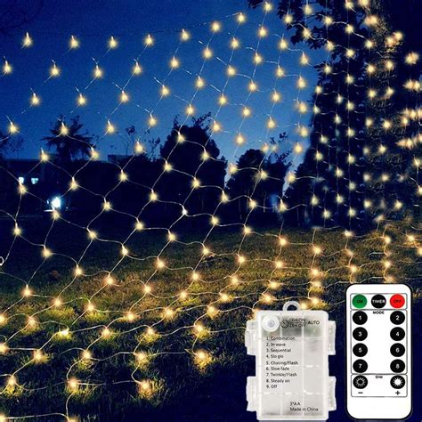 Guirlande lumineuse à piles mx m LED Guirlande décorative modes Dimmable Blanc