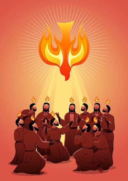 Premium Vector An Illustration Of Pentecost Sunday Holy Spirit
