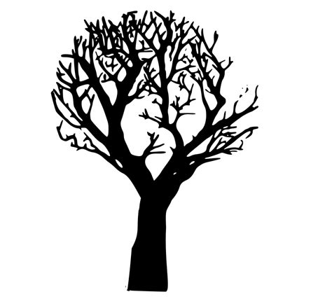 Clip Art Tree Black And White ~ Png Clipart