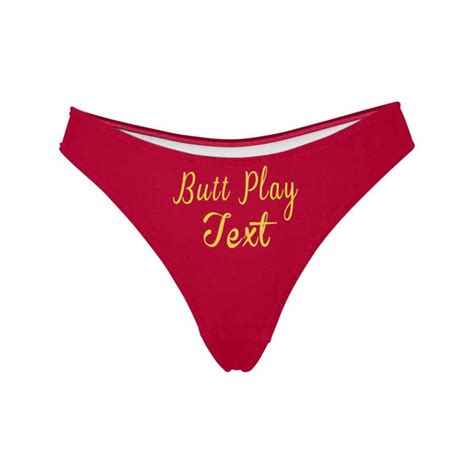 Custom Text Underwear Personalized Butt Play Women S Classic Thongs Yescustom
