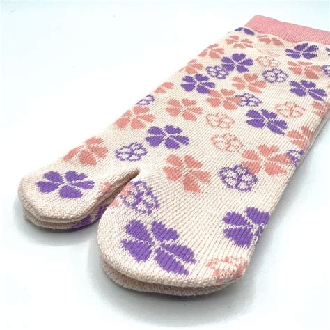 Kawaii Sakura Cherry Blossoms Japanese 2 Toe Tabi Socks Etsy