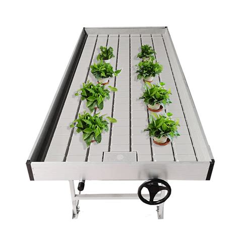 Custom Ebb And Flow Hydroponic Abs Tray Grow Table Grow System Rolling