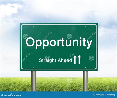 Opportunity Road Sign Stock Illustration Illustration Of Choose 33970349