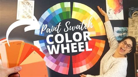 How To Make A Giant Color Wheel From Paint Swatches Upcycled Paint