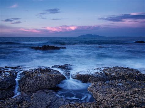 Sunset Sea Rocks Landscape Ocean Wallpapers Hd Desktop And Mobile