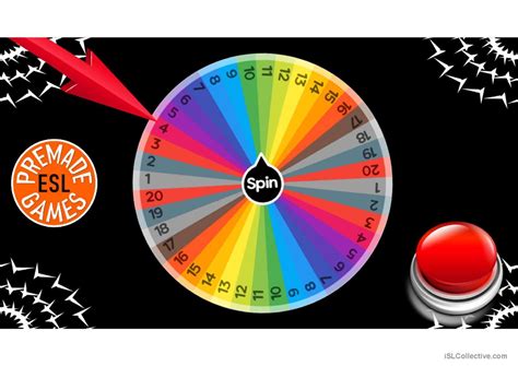 1 20 Spinning Wheel To Give Points English Esl Powerpoints
