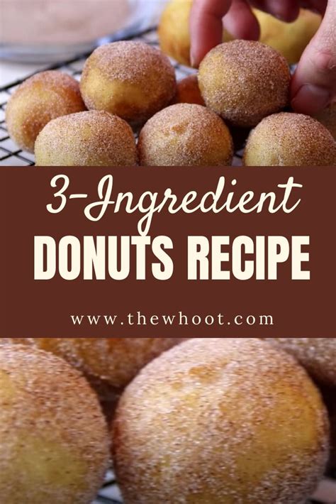 3 Ingredient Donuts Recipe Video Tutorial The Whoot Easy Donut