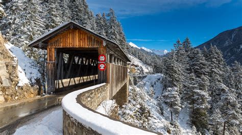 Wallpaper Snow Winter Tourism Village Bridge Switzerland Hut