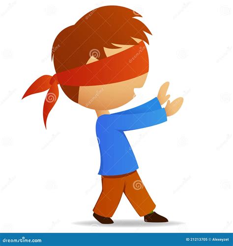 Cartoon Man With Blindfold Stock Vector Illustration Of Male 21213705