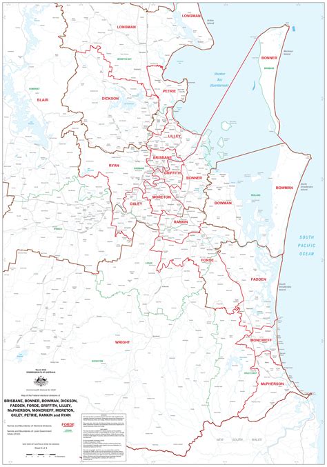 Queensland Electoral Divisions And Local Government Areas Map
