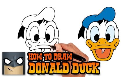 How To Draw Donald Duck Step By Step Drawing Tutorial Donald Duck Drawing Step By Step