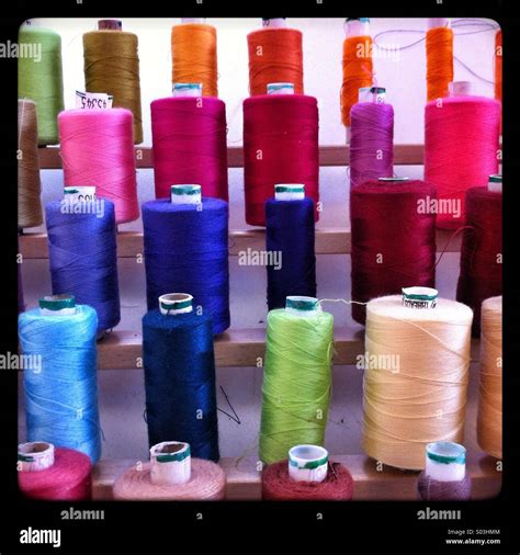Coloured Cotton Threads Stock Photo Alamy