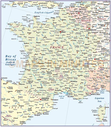 Basic France Illustrator Vector Map