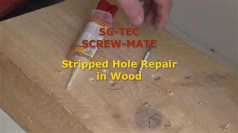 Stripped Hole Repair In Wood Youtube
