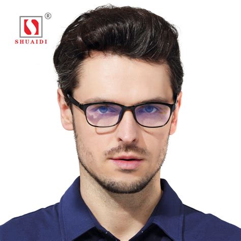 Tr90 Womens Optical Lenses Men Glasses Square Anti Fatigue Clear