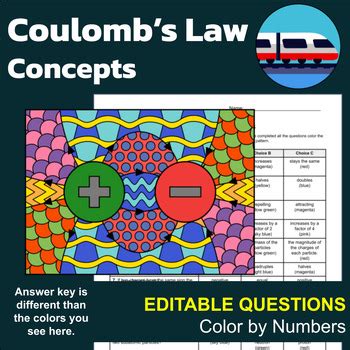 Coulomb S Law And Electric Forces Science Color By Numbers TPT