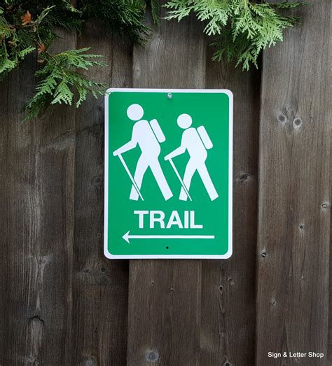 Hiking Trail Sign Metal Road Sign Cottage Lake Lodge Resort Etsy
