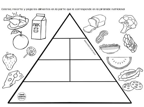Fichas De Piramide De Los Alimentos Para Colorear E Imprimir