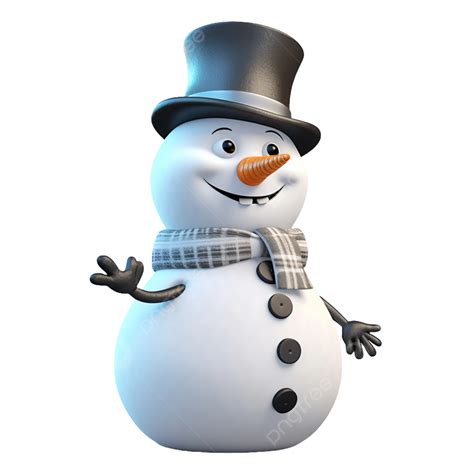 Frosty The Snowman With Three Dimensional 3d Character Christmas Png